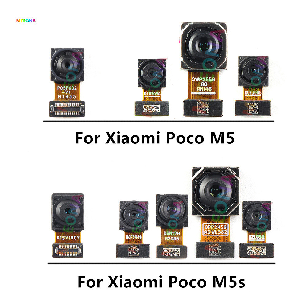 Para Xiaomi Poco M5 M5s Frente Traseira Câmera Módulo De Vista Substituição Peça