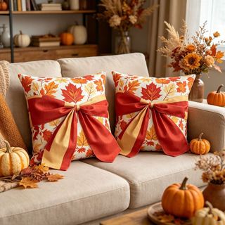 Venda quente novo estilo outono Maple Leaf impressão fronha arco decoração poliéster travesseiro Amazon sofá travesseiro