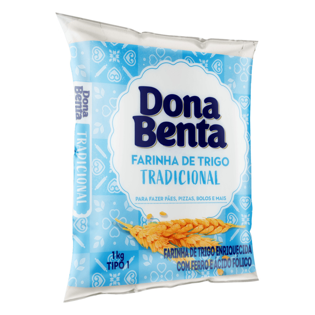 Dona Benta Farinha de trigo tradicional tipo 1 1kg — imagem 2 de 2