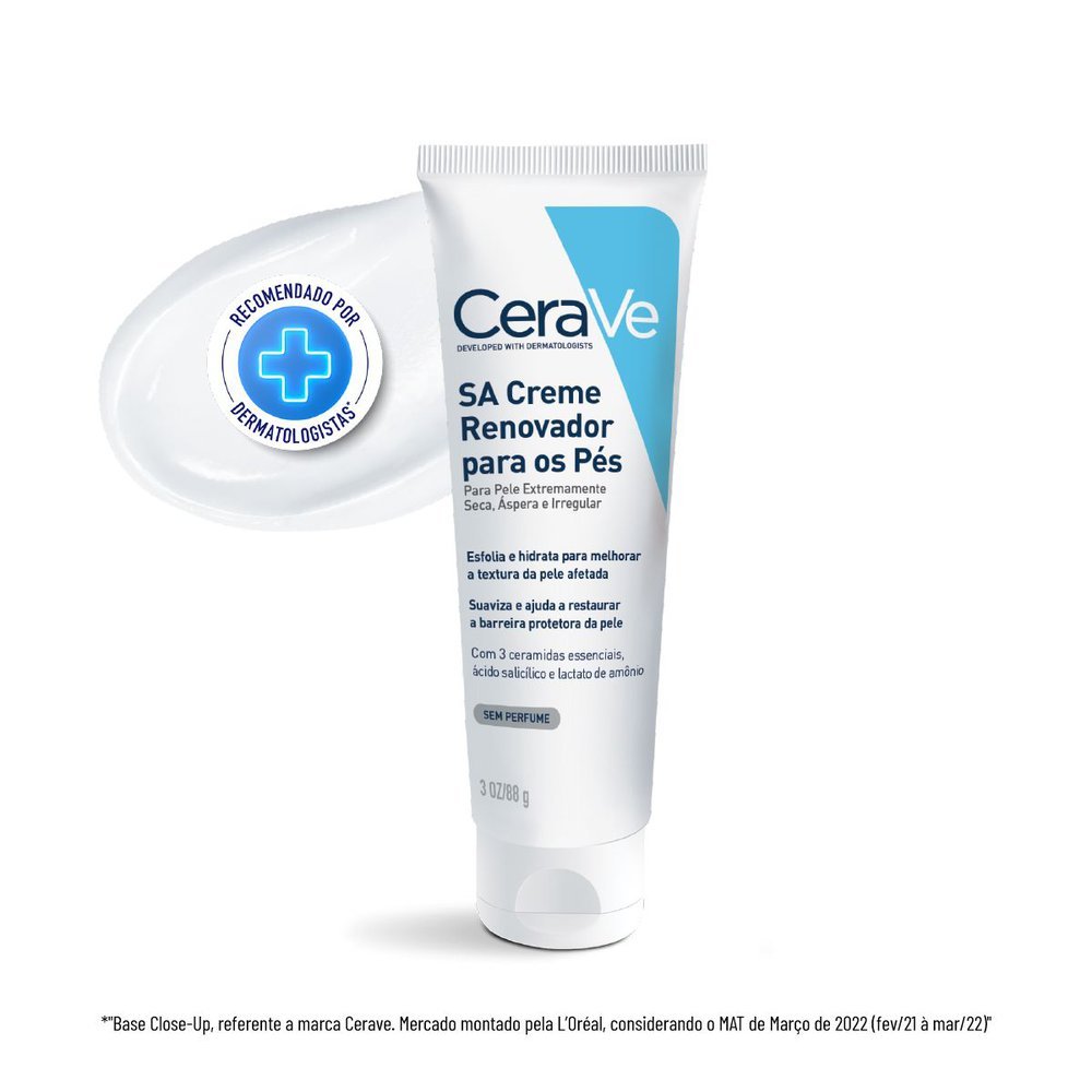 Imagem de CeraVe SA Creme Renovador para os Pés Sem Perfume 88g
