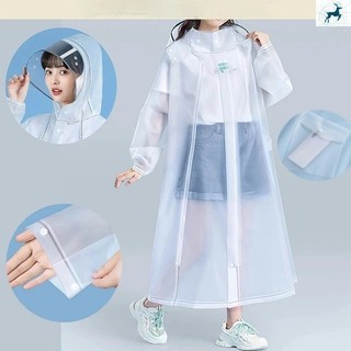 Capa De Chuva Transparente De EVA De Secagem Rápida Com Capuz E Bolso-Poncho Impermeável Para Bicicleta Motocicleta