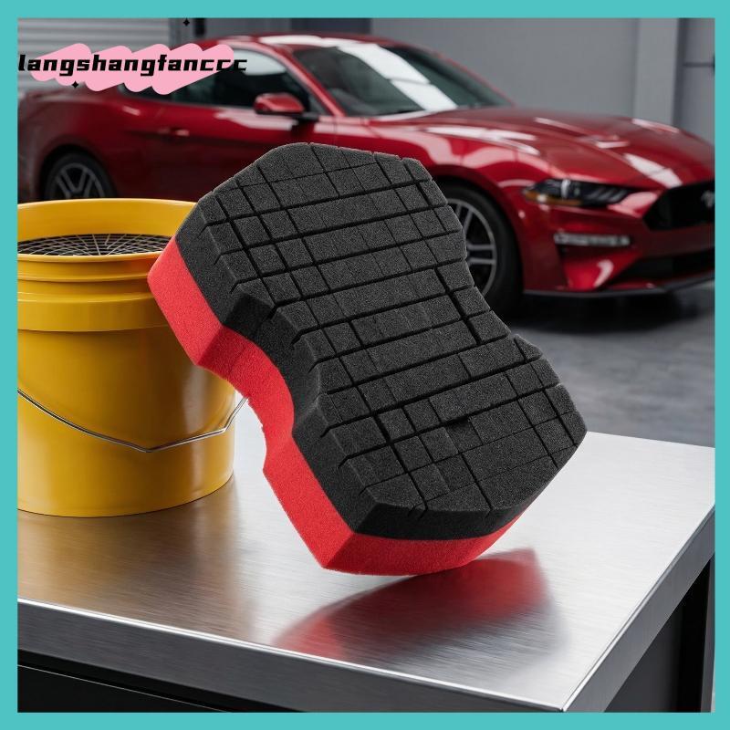[LANGC] Esponja Vermelha Dupla Face 2.0 Almofada De Limpeza De Carro Aperto Aprimorado Para Painel De Instrumentos E Pro