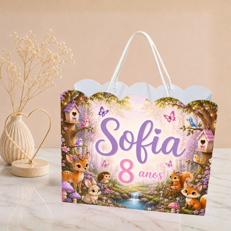 Sacolinha Jardim Encantado, Personalizado | Sacolinha | Mimos | Lembrancinha | Aniversário  Bolofofo PEGUE E MONTE