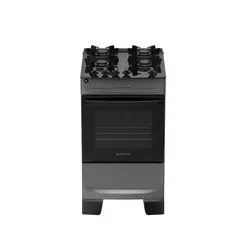 Fogão 4 Bocas Atlas Mônaco Top Glass Automático Mesa De Vidro Titanium Bivolt