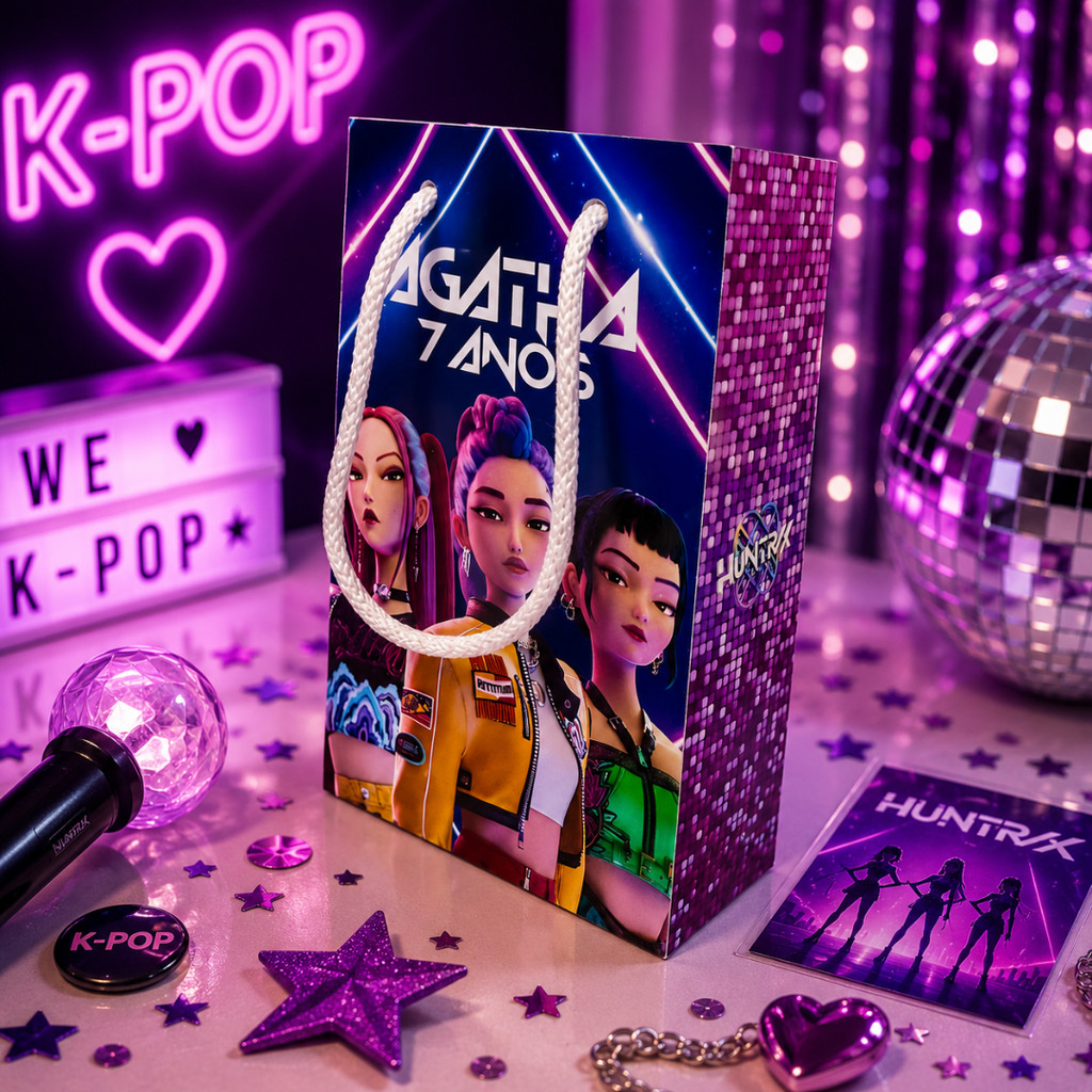 Sacolinha P / Guerreiras do K-Pop / Personalizados / Lembrancinha de Festa / Aniversário
