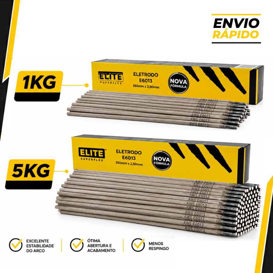Eletrodo 6013 de 2,50mm - Elite 1kg e 5kg