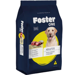 Ração para Cachorro Ração Foster 15Kg Ração Cães Adulto Médias Grandes Foster One Carne Arroz