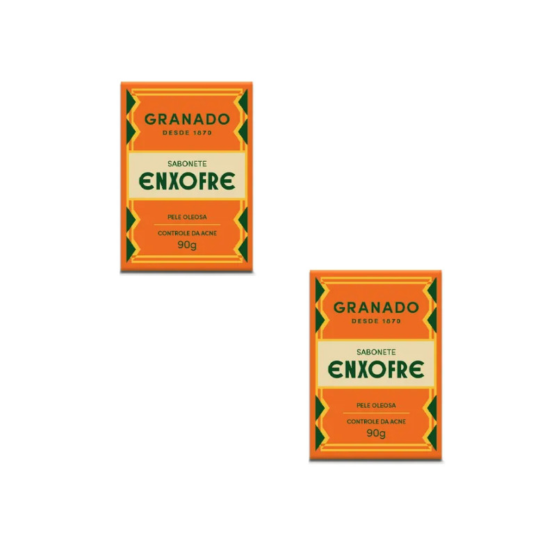 Sabonete Enxofre Granado 100% Vegetal Kit com 2 Un 90g Cada