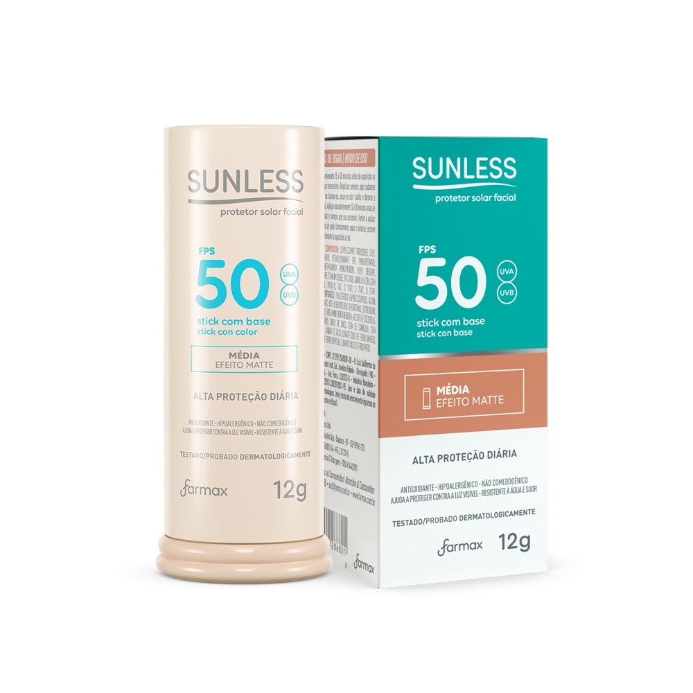 Protetor Facial Stick FPS 50 Media 12g - Sunless