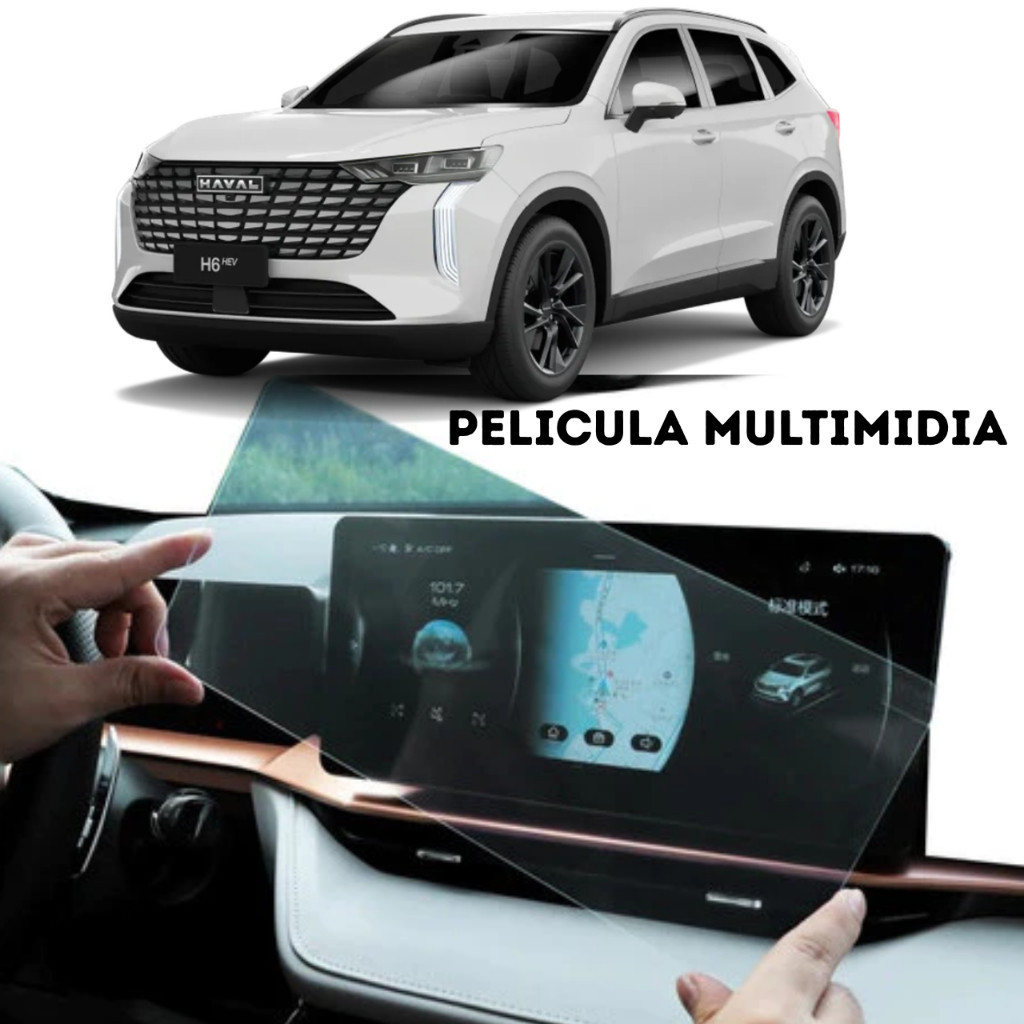 Película Protetora Hidrogel HD Haval H6 Central Multimídia Transparente Anti Riscos