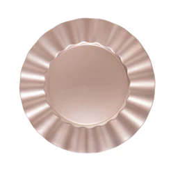 Sousplast Ondule 33cm Dourado Plástico — Kit 2, 4 ou Kit 6 | WOLFF