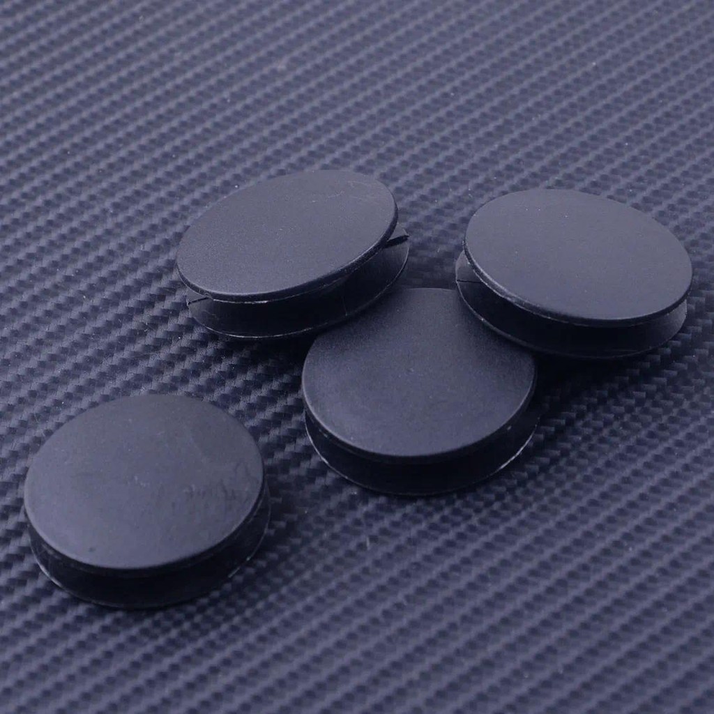 DWCX 4 Pçs Acessórios De Plástico Preto Apertos De Tapete De Carro Clipes De Fixação De Piso Braçadeiras Tampa 3.6 cm Ap