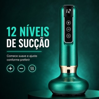 Massageador Elétrico a Vácuo sem Fio para Gua Sha e Ventosa