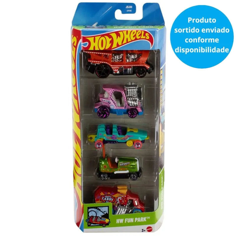 Carrinhos Hot Wheels - Pacote com 5 Carros - Sortido - 1:64 - Mattel