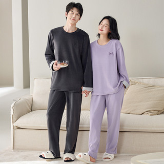 Casal pijamas inverno ilha veludo outono inverno estilo masculino feminino pijamas suaves Loungewear um masculino um fem