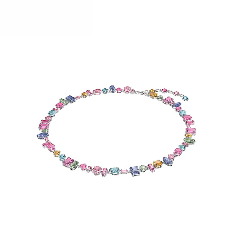117 colar Colar de Cristal com Gemas Colar de Qualidade Colar que Não Desbota Joia de Pérola Colar Feminino Joia de Mão 