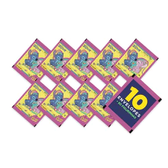 Stitch & Angel - Pack com 10 Envelopes (50 Figurinhas)