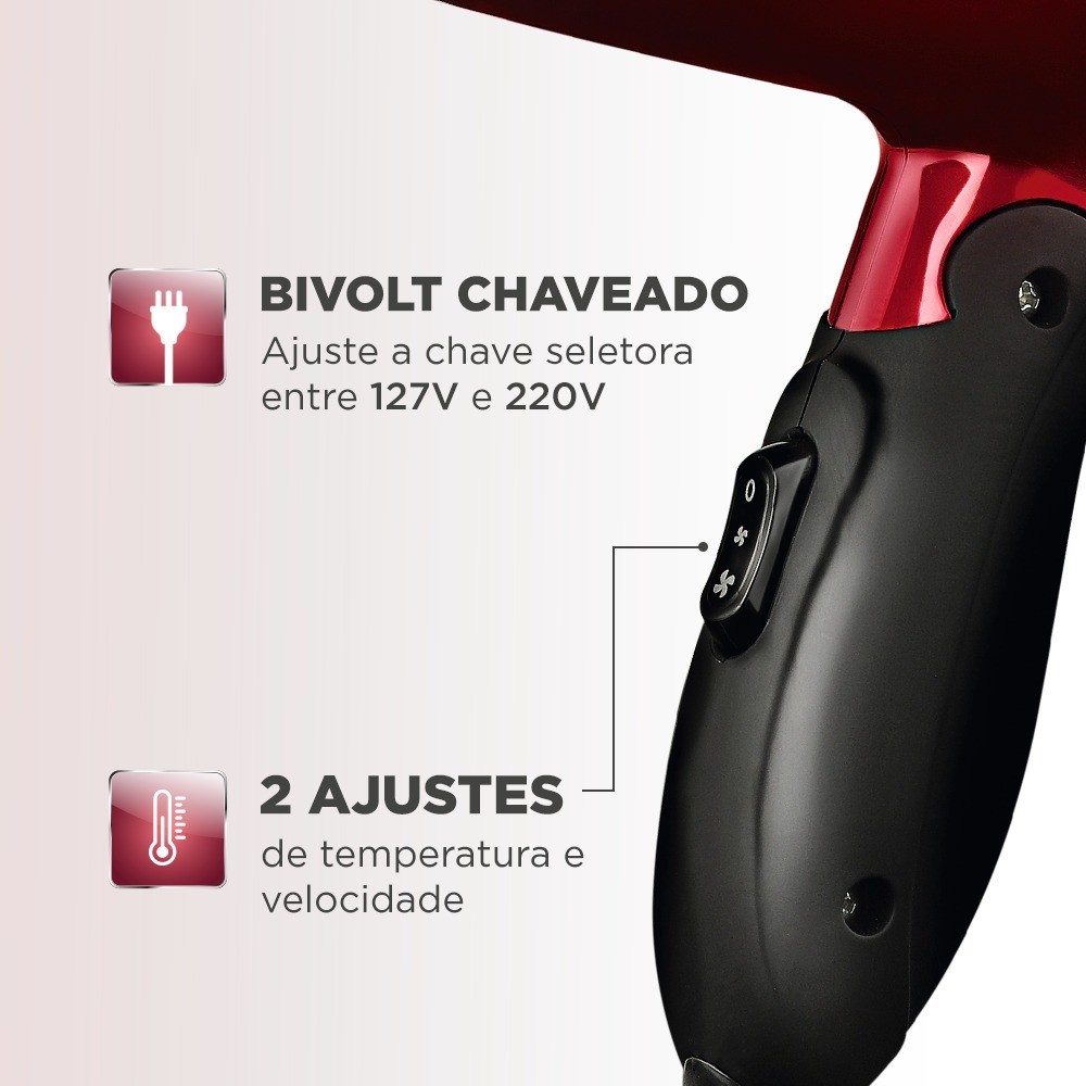 Secador de cabelo 1200 watts dobrável Max Travel - SC-10 Mondial · foto 2