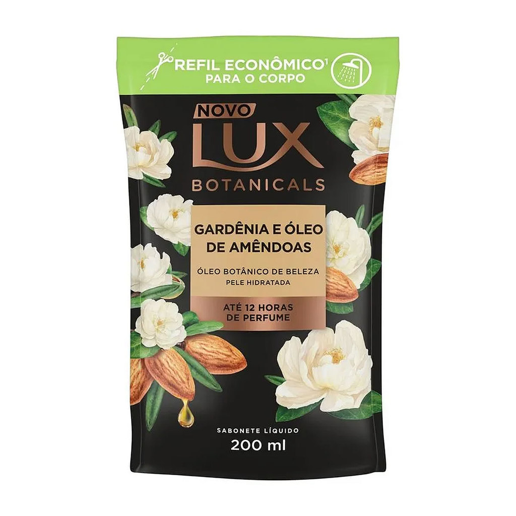 Sabonete Líquido Lux Gardênia e Óleo de Amêndoas Refil 200ml