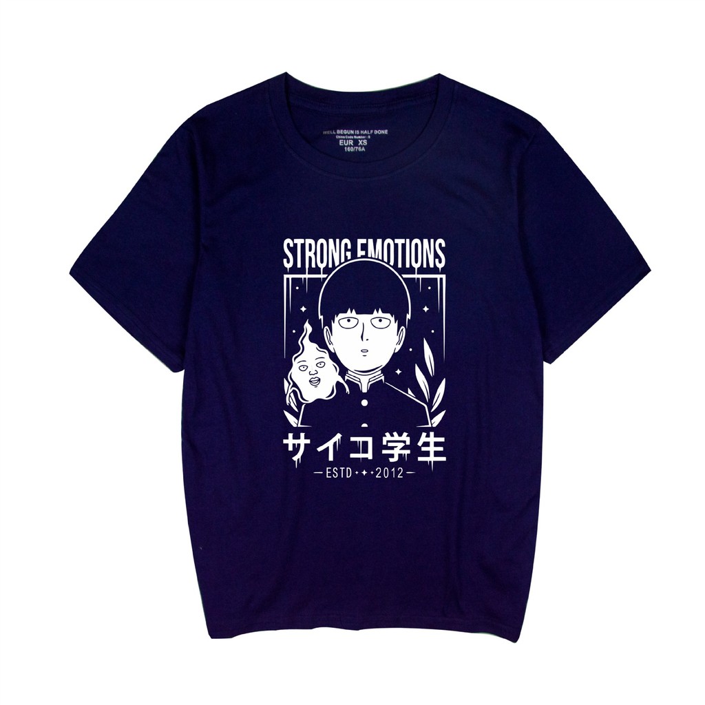 Camiseta Infantil Mob Psycho 100 Anime com Estampa Gráfica 2D, Manga Curta, Estampa de Desenho Animado, Gola Redonda, pa