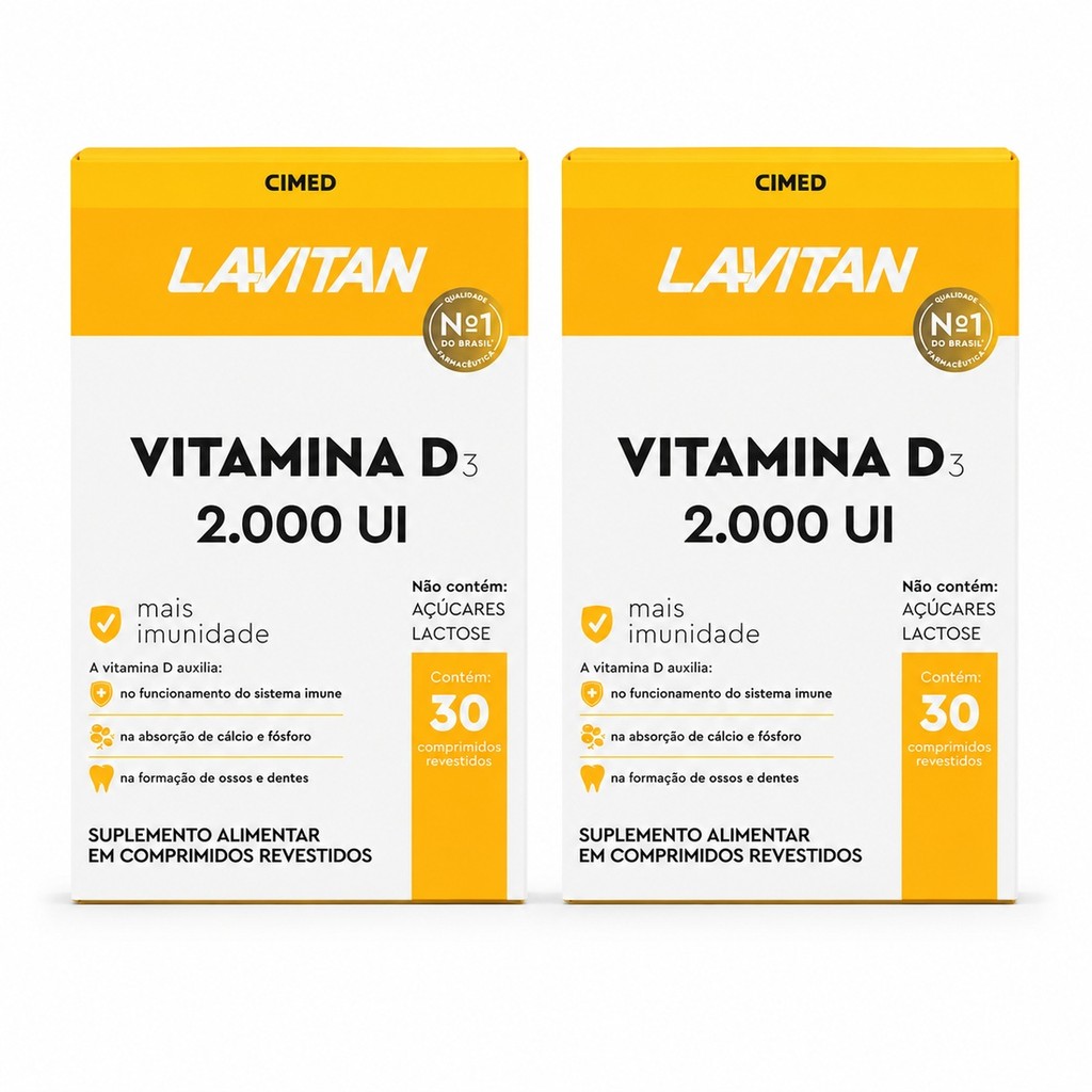 Kit 2 Lavitan Vitamina D 2.000 UI Mais Imunidade - Cimed
