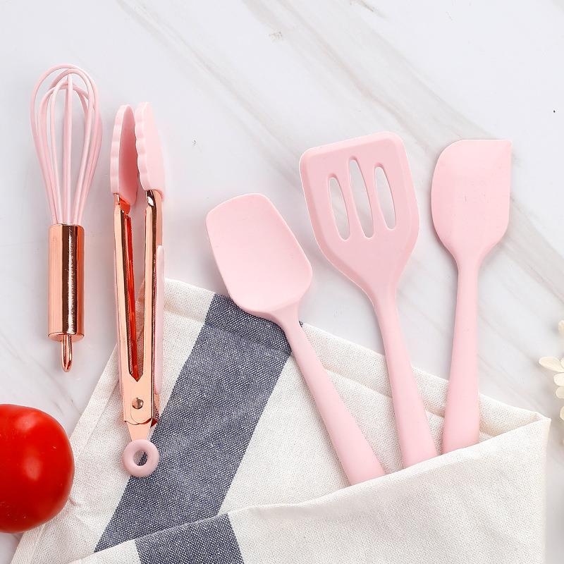 Crianças Mini conjunto de utensílios de cozinha de silicone de cozinha Real doméstico pequena cozinha antiaderente Pan e