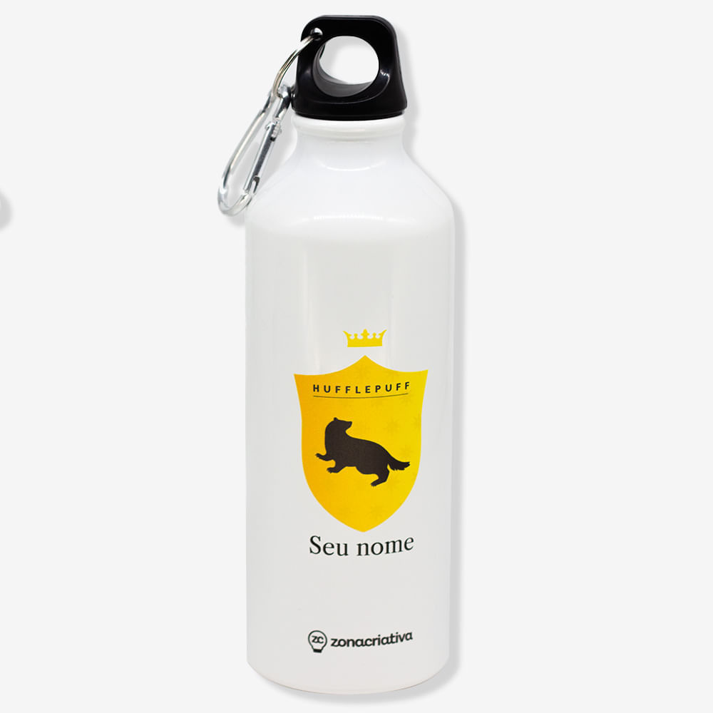Garrafa com Mosquetão Personalizada Lufa-Lufa – Harry Potter