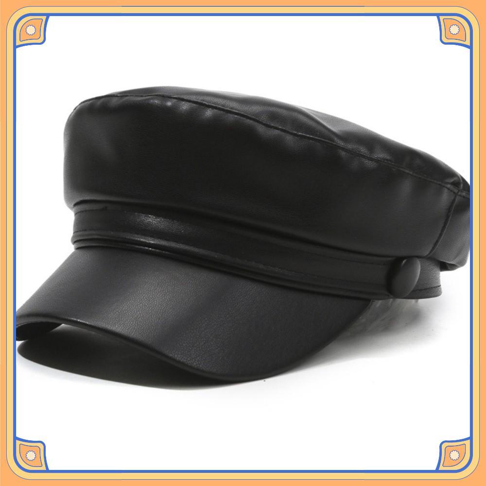 Chapéu De Boina Perfumado , Pintor Preto De o Plano Viseira De Marinheiro Ajustável Estilo Punk De Couro PU