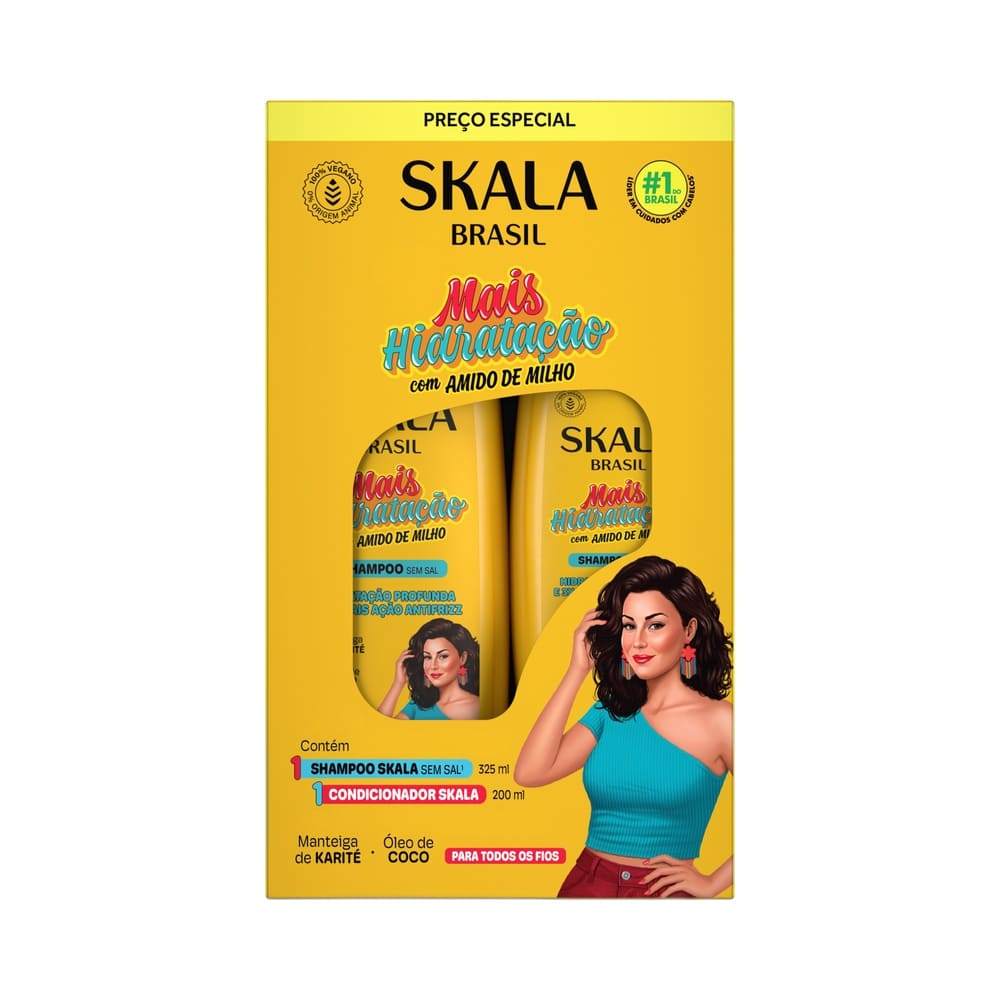 Kit Skala Mais Hidratação Shampoo 325ml + Condicionador 200ml