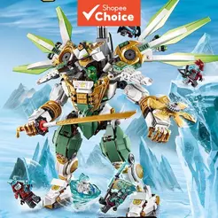Blocos de Montar Robô Mecha Brinquedo Educacional, Tijolos Compatíveis com Lego, Presente de Formatura para Crianças e