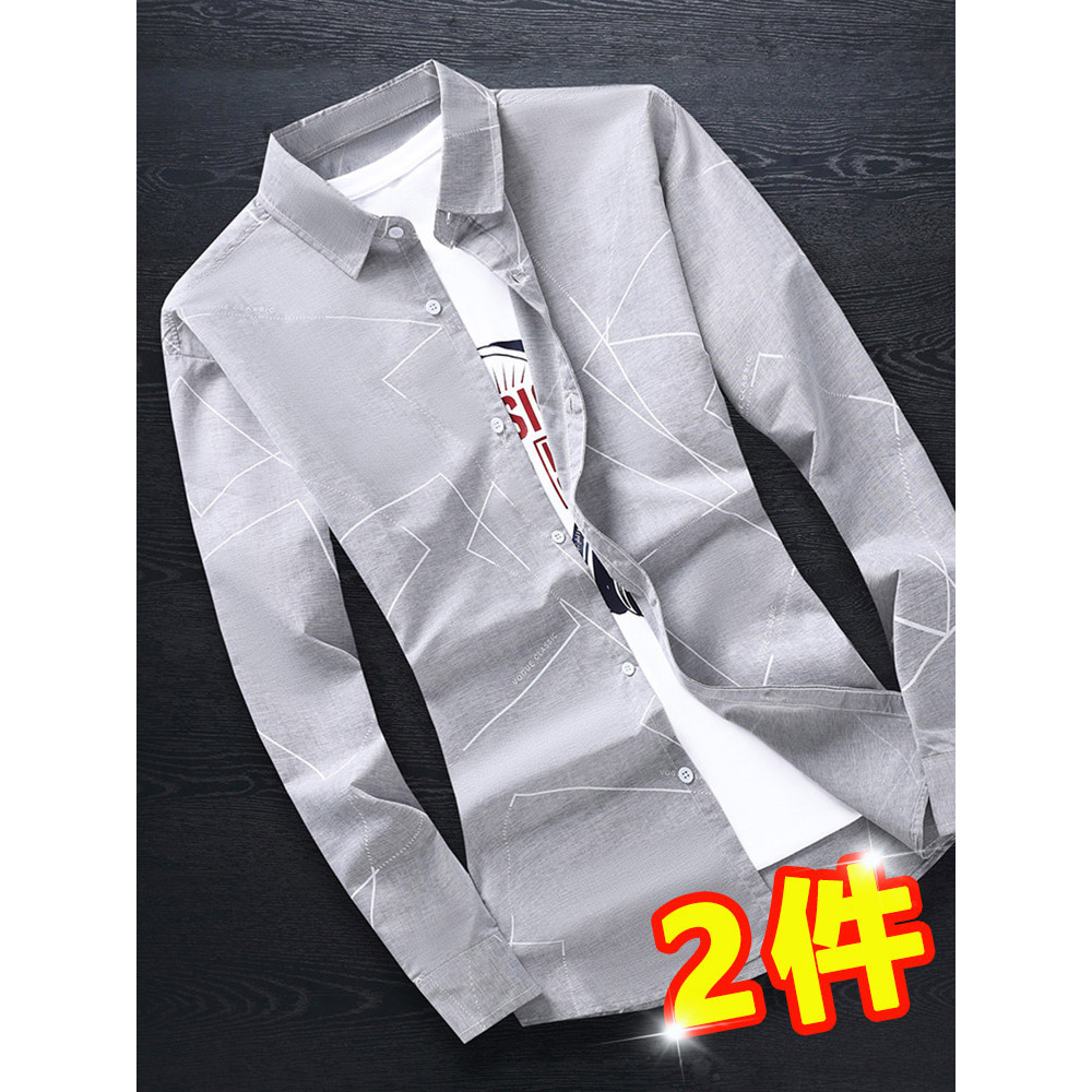 2024 novo estilo primavera camisa de manga comprida masculina versão coreana camisa Street Wear camisa xadrez masculina 