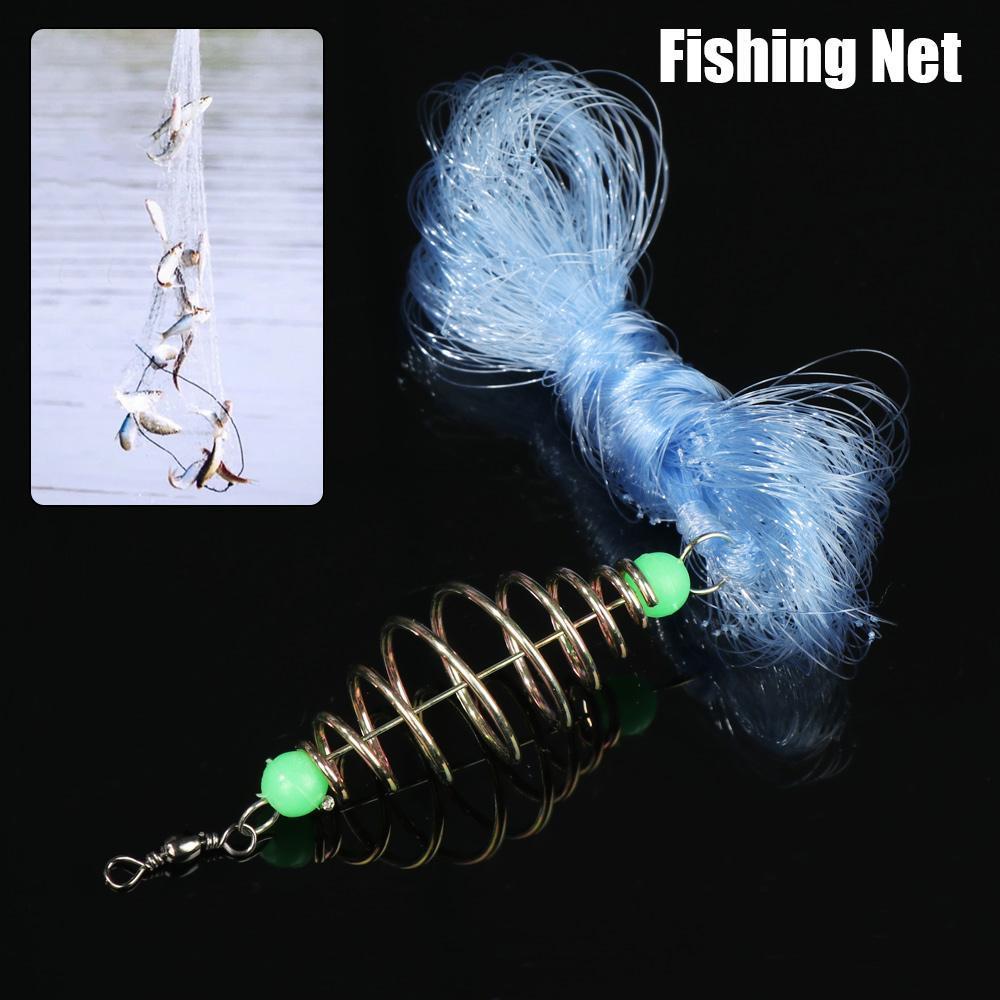 Redes De Emalhar Fundidas MIBEAUTY , Pesca Em Aço De Alto Carbono Verde Azul , Armadilhas De Com Contas Luminosas De Lin