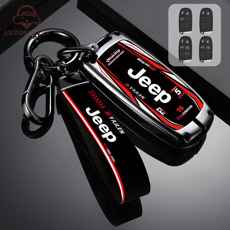 Capa Para Chave Remota De Carro Jeep Wrangler Gladiator Compass Renegade Cherokee Commander Grand , De Proteção Total Em