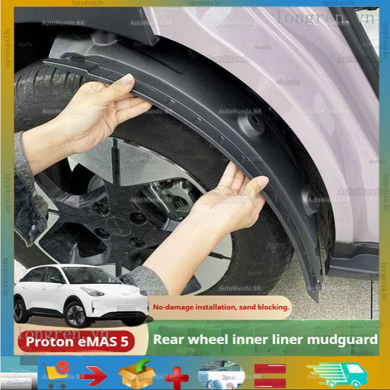 Adequado para o protetor interno contra respingos das rodas traseiras do carro Geely EX2 Proton eMAS 5. Q1CF