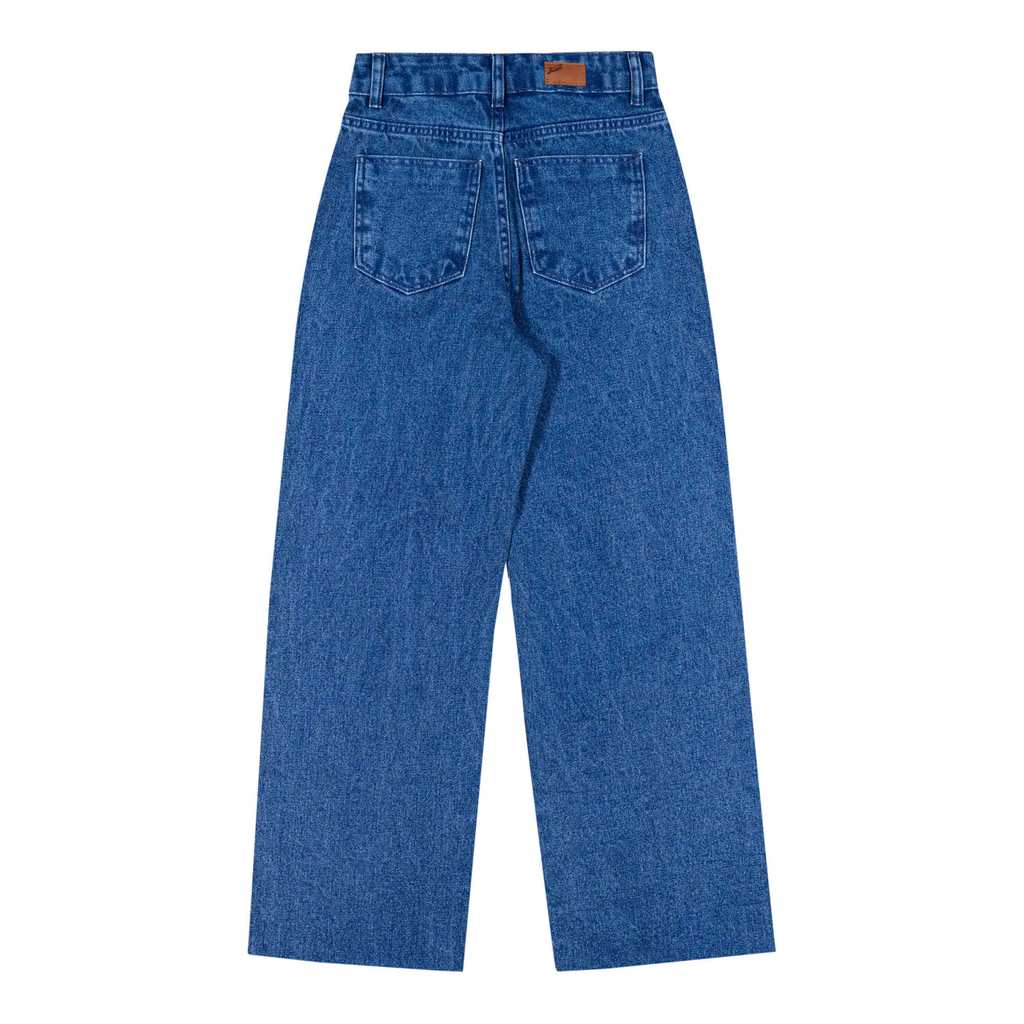 Calça Jeans Juvenil Menina Wide Leg Beats Azul · foto 2