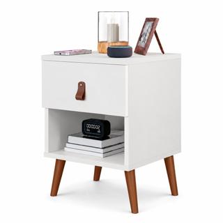 Mesa de Cabeceira Moderna 1 Gaveta com Nicho Larissa Quarto