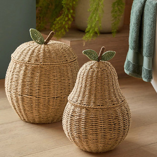 Cesta de armazenamento tecida à mão Sydney estilo frutas cesta de armazenamento estrutura arrumada cesta de artigos dive