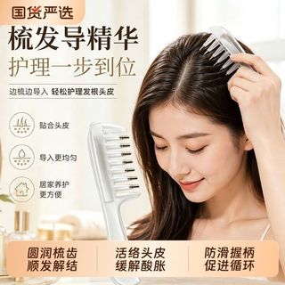 Novo guia de cristal couro cabeludo cuidados com o cabelo óleo essencial dedicado cabelo nutritivo pente transparente su