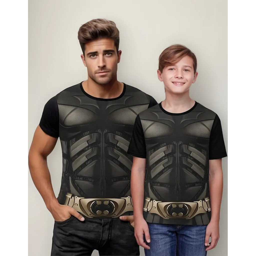 Camiseta Blusa Infantil Manga Curta Personagem Batman Nova