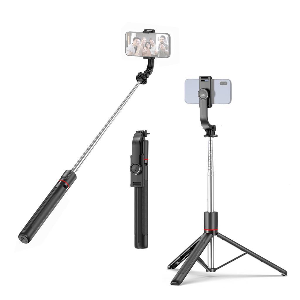 Selfie Stick para telefone Suporte de tripé portátil que se estende até 67,6 polegadas com clipe removível e obturador