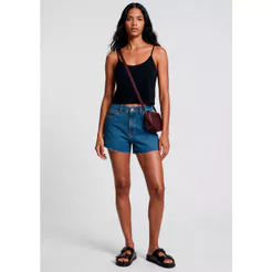 Shorts Jeans Feminino Barra A Fio