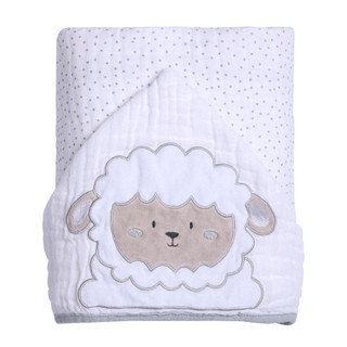 TOALHA DE BANHO SOFT PAPI FRIENDS C/CAPUZ BORD 90cm X 75cm 1 UND