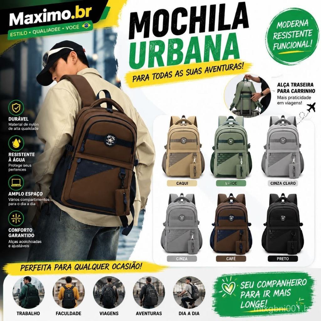 a10yoga Casual Backpack Business Backpack Men and Women Student Schoolbag Simple Computer Backpack YUKO