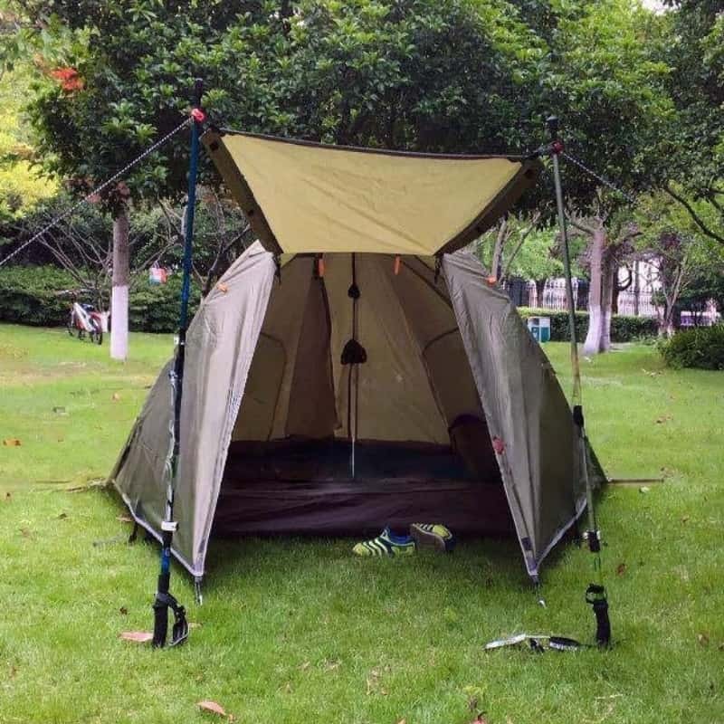Barraca de acampamento dupla verde militar cabine de acampamento requintada 210x140x115cm