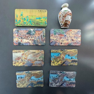 Papel alumínio Qingming Mapa do rio Adesivos para geladeira Pinturas famosas Lembranças magnéticas Presentes Henan Kaife