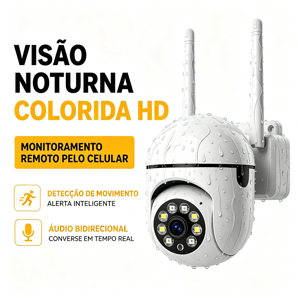 Câmera IP Wi-Fi 3MP A7 Com Rastreamento Humano E Monitoramento De Celular