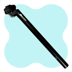 Canote Selim Com Carrinho 27.2 350mm Preto Fosco