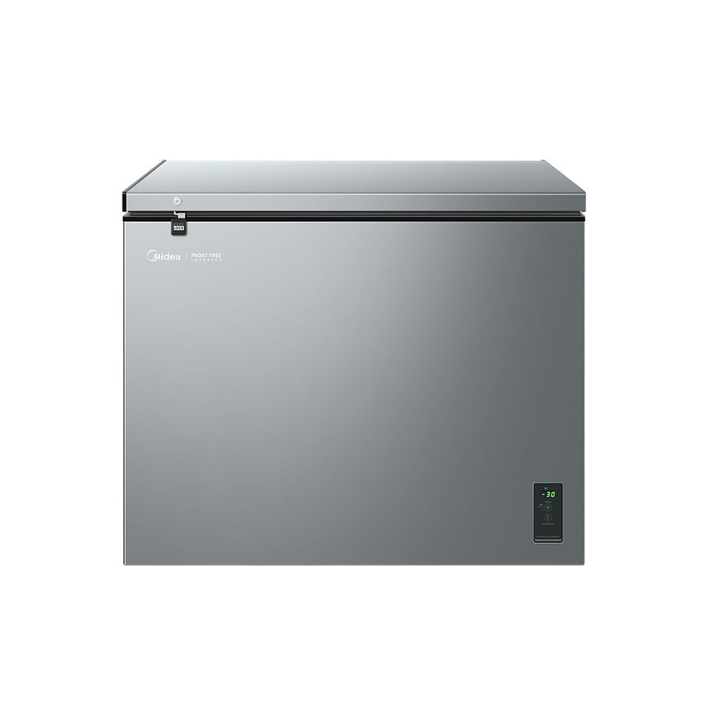 Freezer Horizontal 234L Frost Free Inverter cor Prata Bivolt Midea