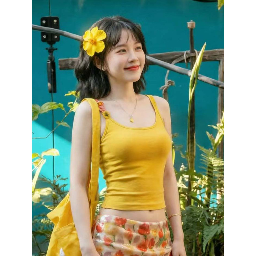Seaside férias estilo laranja hibisco flor grampo de cabelo feminino simulação lateral flor acessórios para o cabelo via