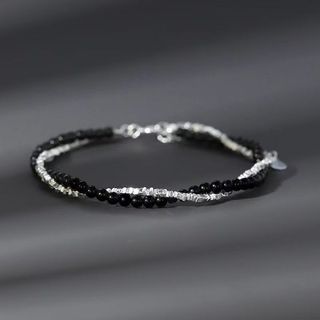 Pulseira de prata quebrada masculina ins na moda luz luxo temperamento moda nicho namoradas pulseira doce requintado pul